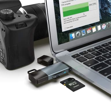 NÖRDIC USB 3.0 Kortläsare 2 Slot SD, MicroSD UHS-I