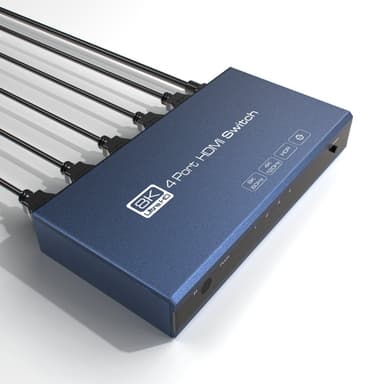 NÖRDIC HDMI 2.1 switch 4 till 1 - 8K60Hz 4K120Hz HDR Dolby Atmos