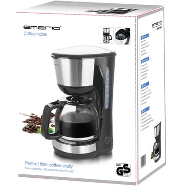 EMERIO CME-122933 Kaffebryggare Svart, Silver Kapacitet