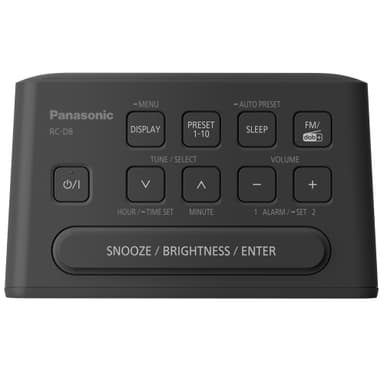 Panasonic RC-D8EG-K Klockradio DAB+, FM USB Svart