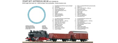 PIKO Train G startpaket - BR80 med godsvagnar