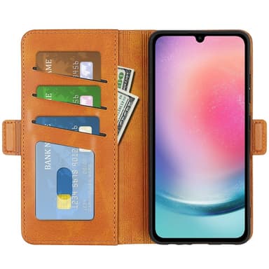 SKALO Samsung A16 Premium Plånboksfodral - Brun