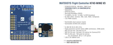 Mateksys H743-WING V3 flygkontroll