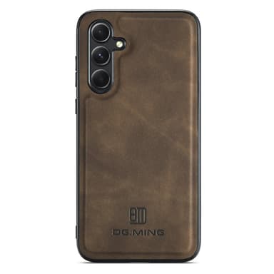 DG.MING Samsung A16 Premium PU-Läder Hybrid Skal - Mörkbrun