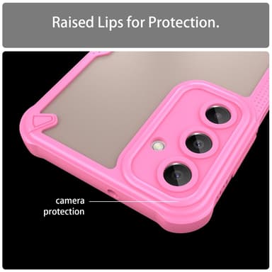 SKALO Samsung A16 Armor Hybrid Frosted Skal - Rosa