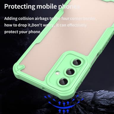 SKALO Samsung A16 Armor Hybrid Frosted Skal - Grön