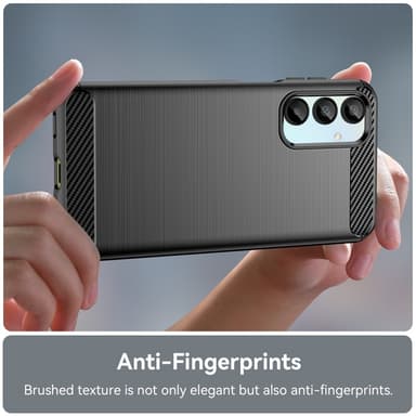 SKALO Samsung A16 Armor Carbon Stöttåligt TPU-skal - Svart