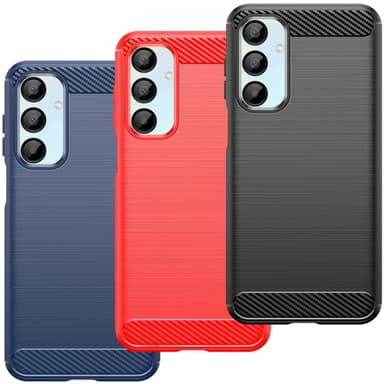 SKALO Samsung A16 Armor Carbon Stöttåligt TPU-skal - Röd
