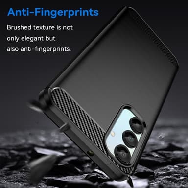 SKALO Samsung A16 Armor Carbon Stöttåligt TPU-skal - Svart