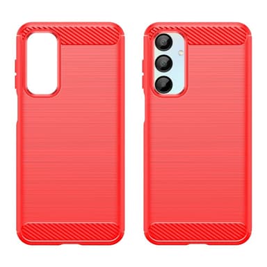 SKALO Samsung A16 Armor Carbon Stöttåligt TPU-skal - Röd