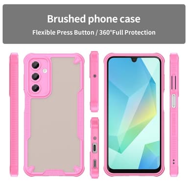 SKALO Samsung A16 Armor Hybrid Frosted Skal - Rosa