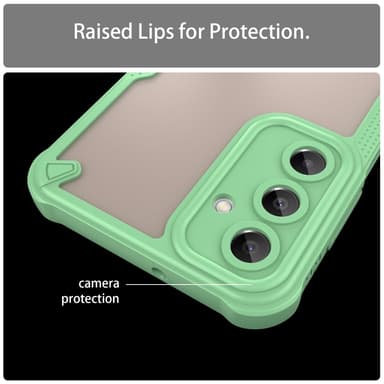 SKALO Samsung A16 Armor Hybrid Frosted Skal - Grön