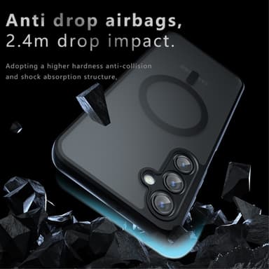 SKALO Samsung A16 Skin-touch Hybrid Skal - Svart