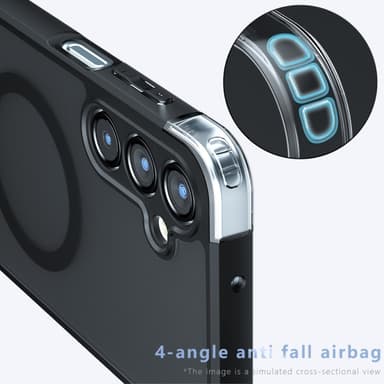 SKALO Samsung A16 Skin-touch Hybrid Skal - Svart
