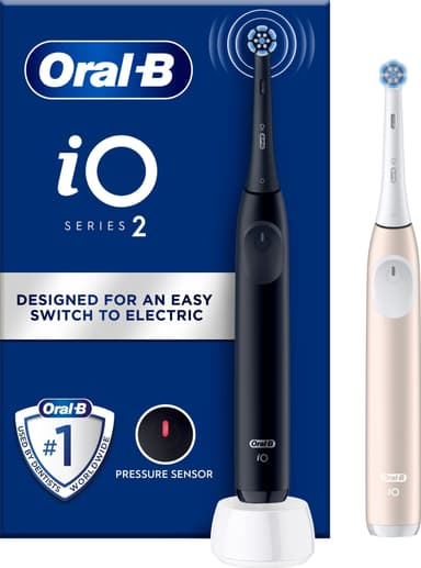 Oral-B iO2 Duo eltandborste 612470 (Night Black + Calm Pink)