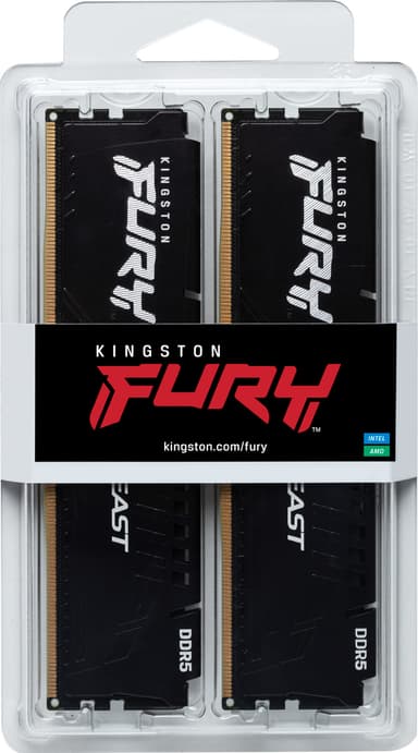 Kingston FURY Beast 64GB DDR5 RAM 6000MT/s CL30 (svart)