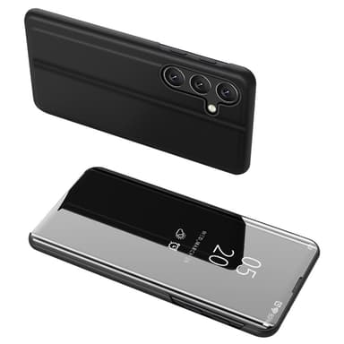 SKALO Samsung A16 Clear View Spegel fodral - Svart