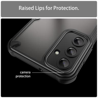 SKALO Samsung A16 Armor Hybrid Frosted Skal - Svart