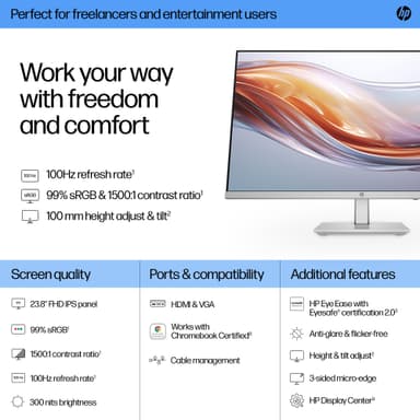 HP S5 524sh 24" FHD bildskärm