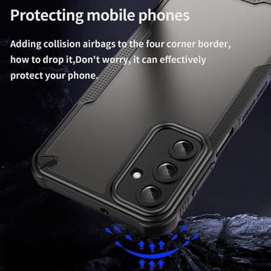 SKALO Samsung A16 Armor Hybrid Frosted Skal - Svart