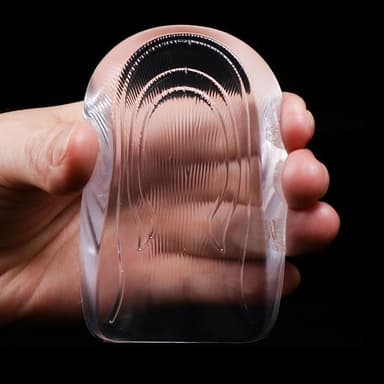 Male Model Silicone Invisible Heightening Insoles 1 Par Transparent In