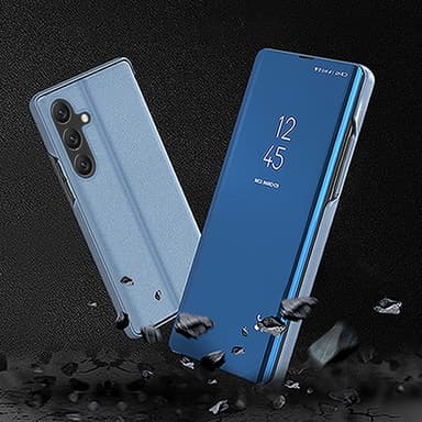 SKALO Samsung A16 Clear View Spegel fodral - Silver
