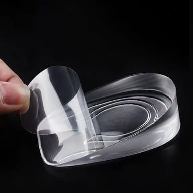 Male Model Silicone Invisible Heightening Insoles 1 Par Transparent In