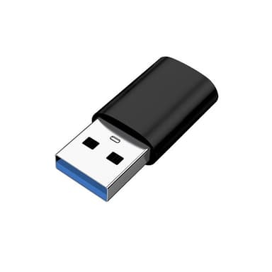 USB 3.0 (hane) till USB-C (hona) adapter Svart