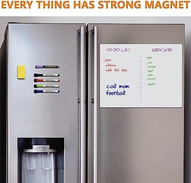 Magnetisk whiteboard-tavla för kylskåp Vit A3