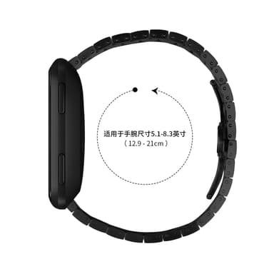 Klockarmband i rostfritt stål för Huawei GT2/3/Huami/Samsung 22mm Svar