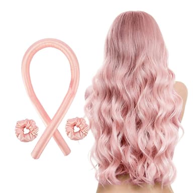 Curling kit - Locka håret utan värme Rosa