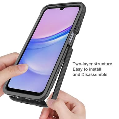 SKALO Samsung A16 Shockproof Clear Hybrid Skal - Lila