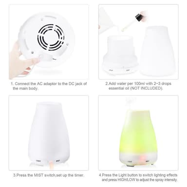 Aroma Diffuser - Luftfuktare och Aromalampa