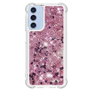 SKALO Samsung A16 Kvicksand Glitter Hjärtan TPU-skal - Roséguld