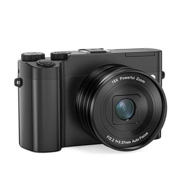 4K Digitalkamera med fram- och bakkamera, 32GB minneskort (DC218)