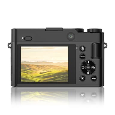 4K Digitalkamera med fram- och bakkamera, 32GB minneskort (DC218)