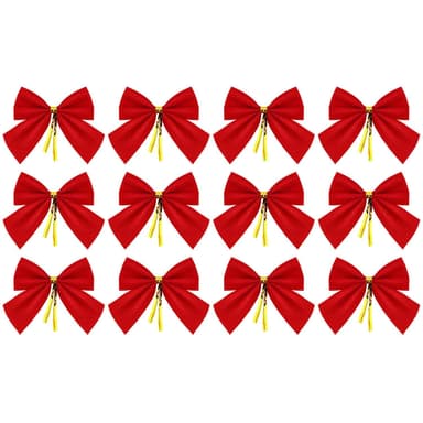 Julrosetter juldekoration röd 12-pack