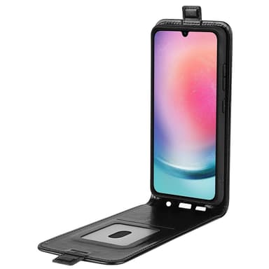 SKALO Samsung A16 Vertical Flip PU-Läder Plånboksfodral - Svart