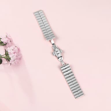 Klockarmband i rostfritt stål för Huawei GT2/3/Huami/Samsung 22mm Silv