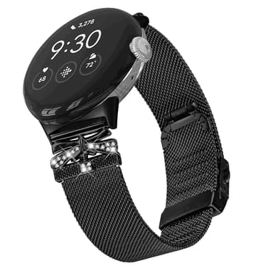 Klockarmband i rostfritt stål för Google Pixel Watch1/2 Svart