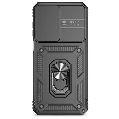 SKALO Samsung A16 Armor Hybrid Metallring Kameraslider - Svart