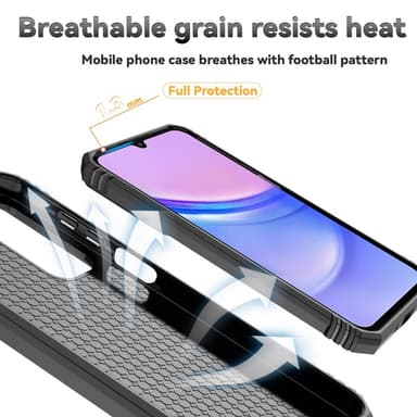 SKALO Samsung A16 Armor Hybrid Metallring Kameraslider - Svart