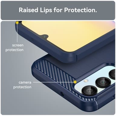 SKALO Samsung A16 Armor Carbon Stöttåligt TPU-skal - Blå