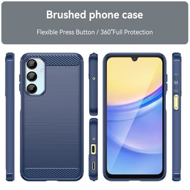 SKALO Samsung A16 Armor Carbon Stöttåligt TPU-skal - Blå