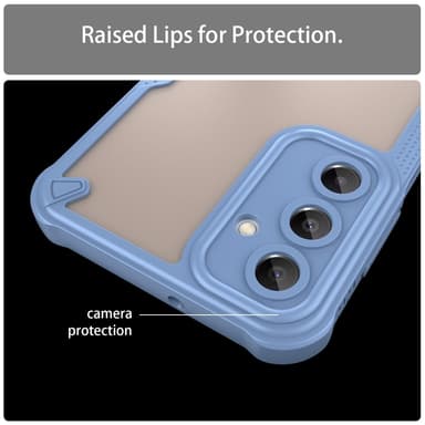 SKALO Samsung A16 Armor Hybrid Frosted Skal - Blå