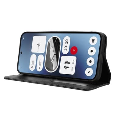 SKALO Nothing Phone (2a) Plus Embossed Premium Plånboksfodral - Svart