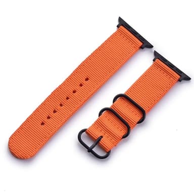 SKALO Nato-armband Nylon Apple Watch Series 7-9 41mm - Orange