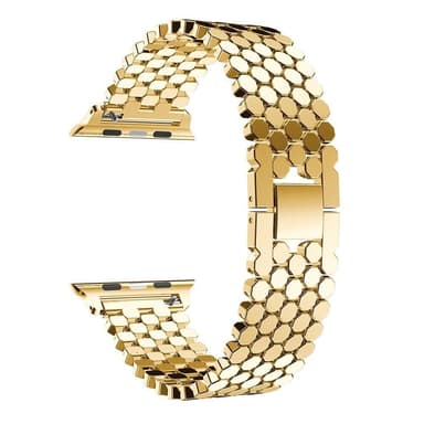 SKALO Fish Scale Metallarmband Apple Watch SE 40mm - Guld