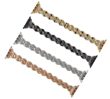 SKALO Metallarmband ""Flätad"" Apple Watch SE 40mm - Guld