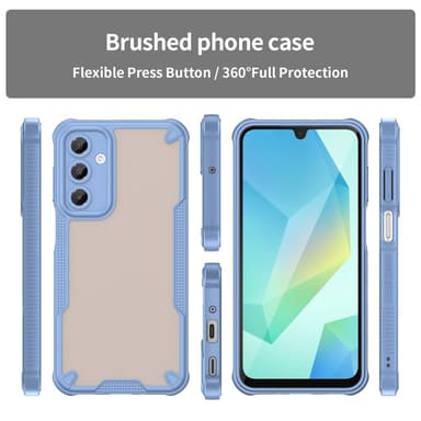 SKALO Samsung A16 Armor Hybrid Frosted Skal - Blå